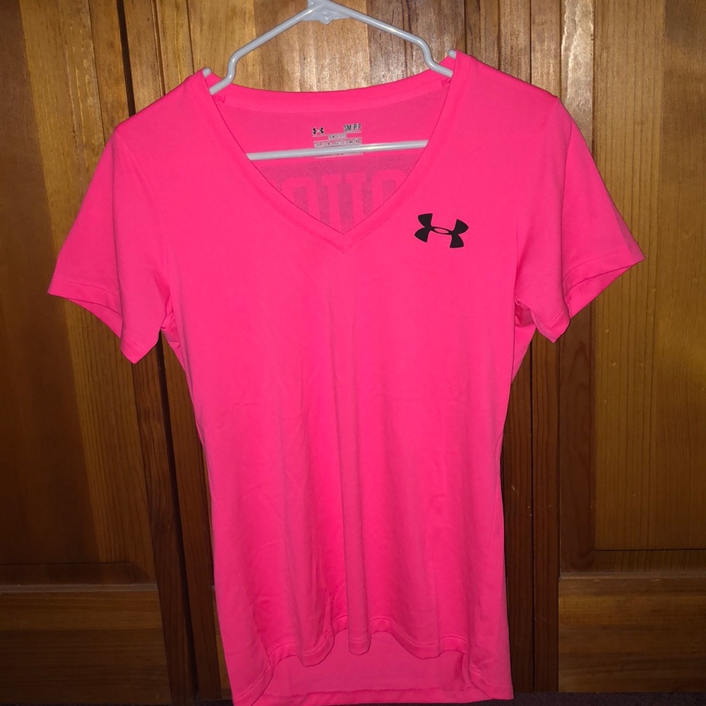 Pink under armour tee